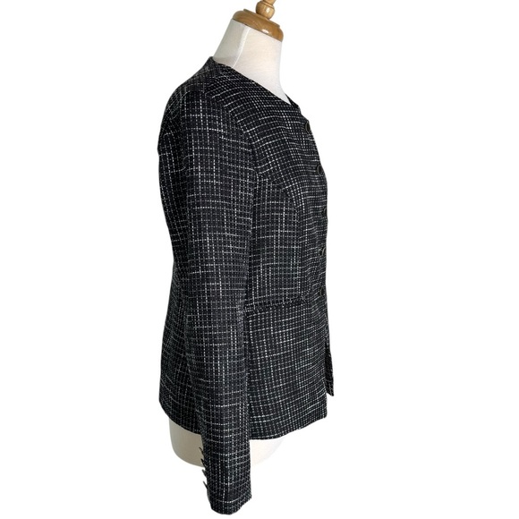 NWT Joie Tweed Button Front Career Blazer Black Size S - Picture 5 of 10